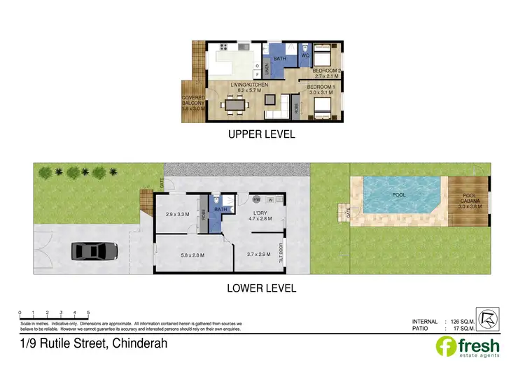 Floorplan of Homely semi-detached listing, 1/9 Rutile Street, Chinderah NSW 2487