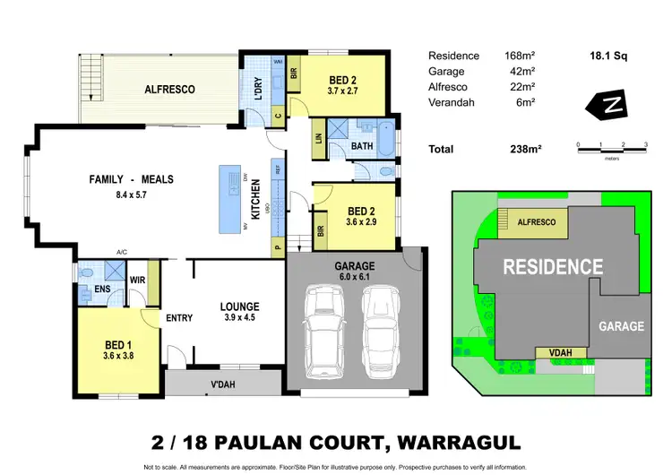 Floorplan of Homely townhouse listing, 2/18 Paulan Court, Warragul VIC 3820