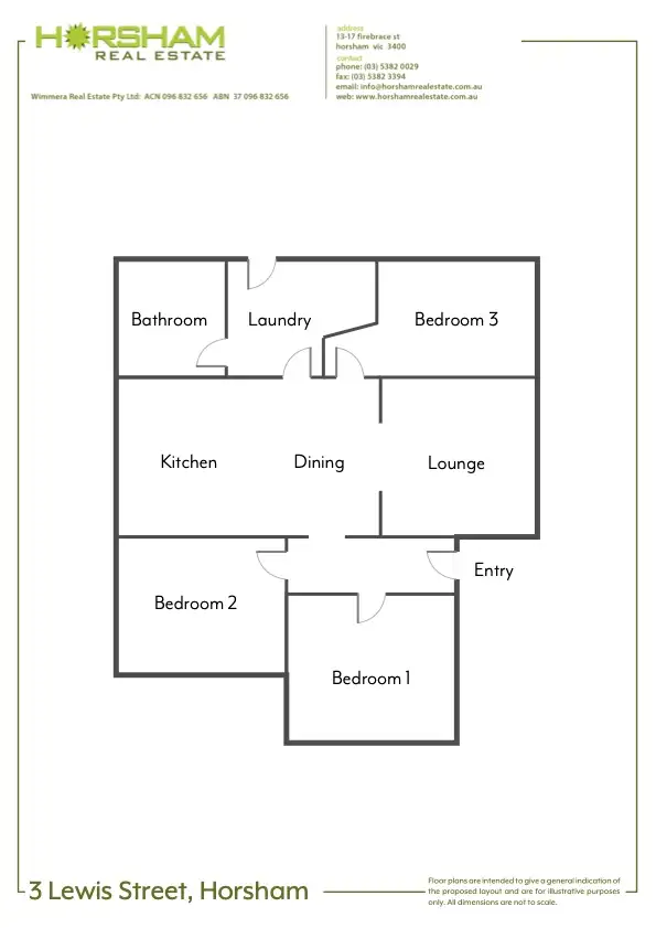 Floorplan of Homely house listing, 3 Lewis Street, Horsham VIC 3400