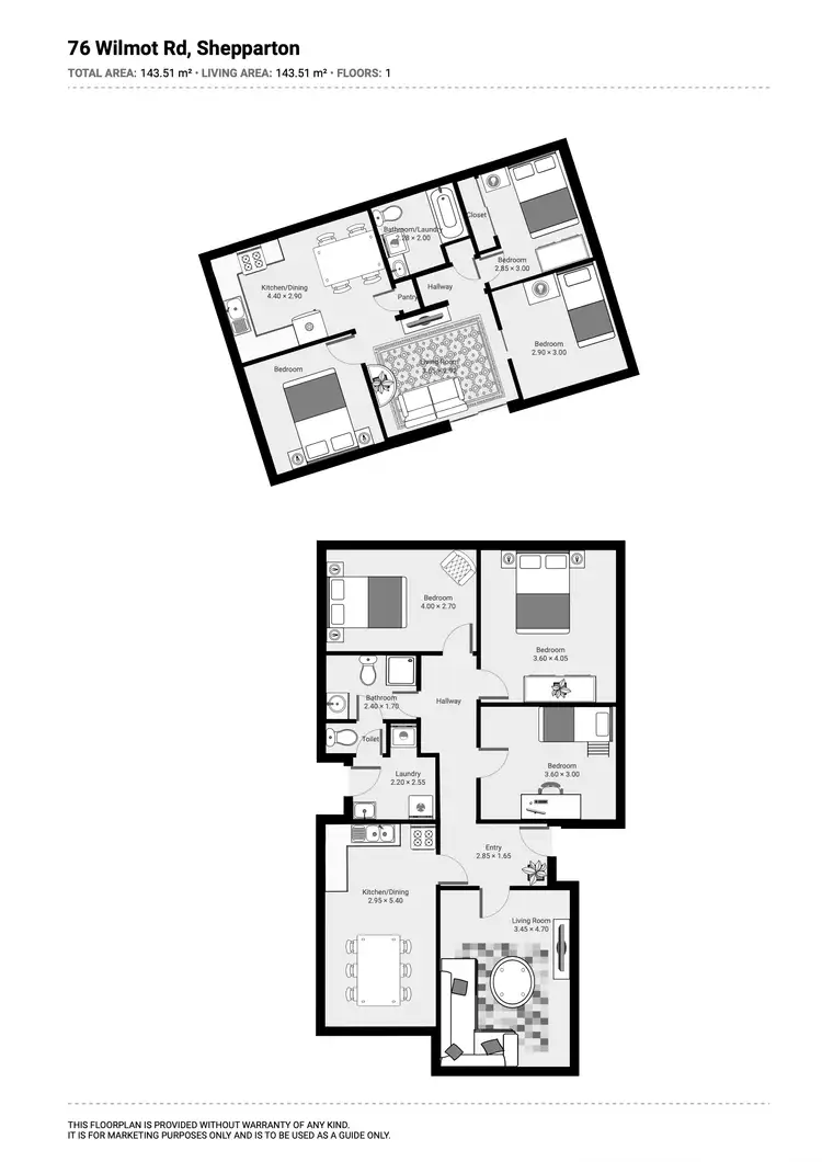Floorplan of Homely house listing, 76 Wilmot Road, Shepparton VIC 3630