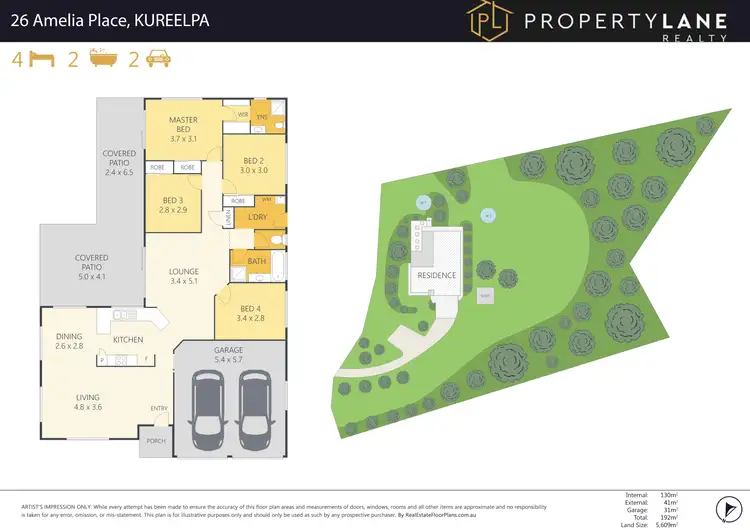 Floorplan of Homely house listing, 26 Amelia Place, Kureelpa QLD 4560