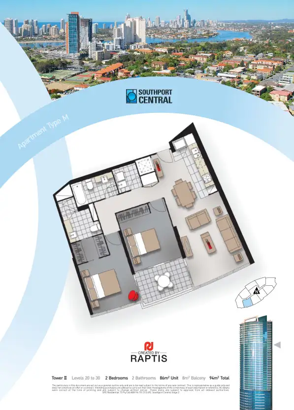 Floorplan of Homely apartment listing, 22705/5 Lawson Street, Southport QLD 4215