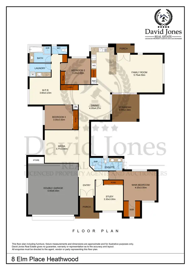 Floorplan of Homely house listing, 8 ELM PLACE, Heathwood QLD 4110