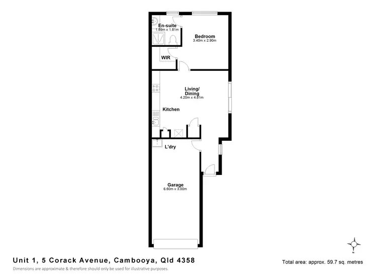 Floorplan of Homely semi-detached listing, 5 Corack Place, Cambooya QLD 4358