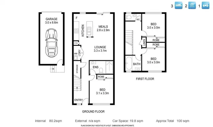 Floorplan of Homely townhouse listing, 4/44 Beaumont Drive, Pimpama QLD 4209