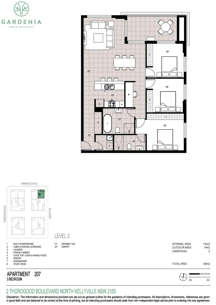 Floorplan of Homely apartment listing, 207/2 Thorogood Boulevard, North Kellyville NSW 2155