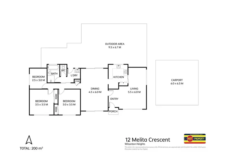 Floorplan of Homely house listing, 12 Melita Crescent, Wilsonton Heights QLD 4350