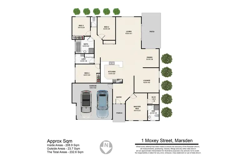 Floorplan of Homely house listing, 1 Moxey Street, Marsden QLD 4132