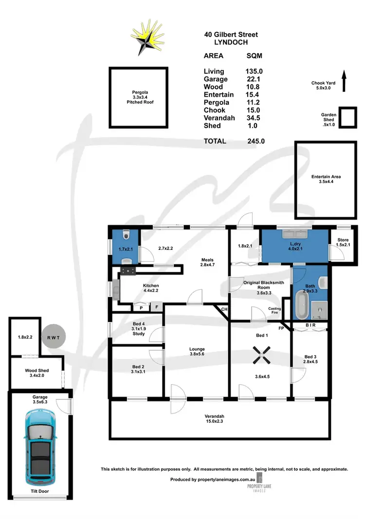 Floorplan of Homely house listing, 40 Gilbert Street, Lyndoch SA 5351