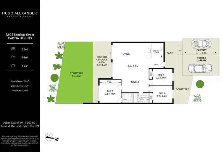 Floorplan of Homely townhouse listing, 22/32 Bendena Terrace, Carina Heights QLD 4152
