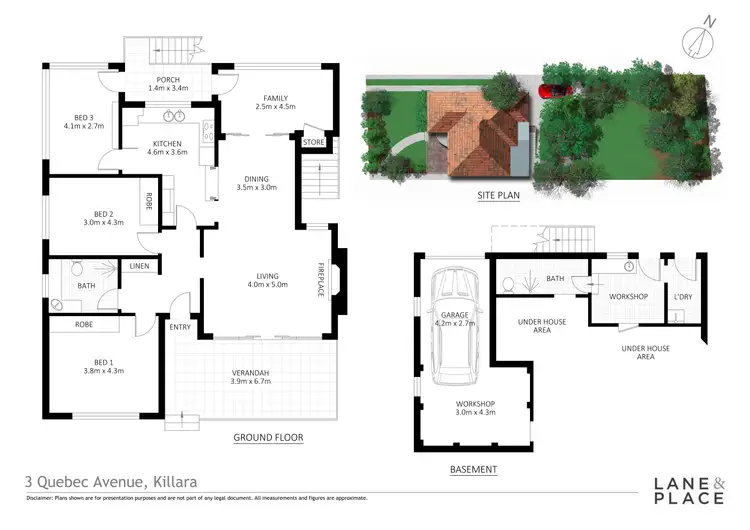 Floorplan of Homely house listing, 3 Quebec Avenue, Killara NSW 2071