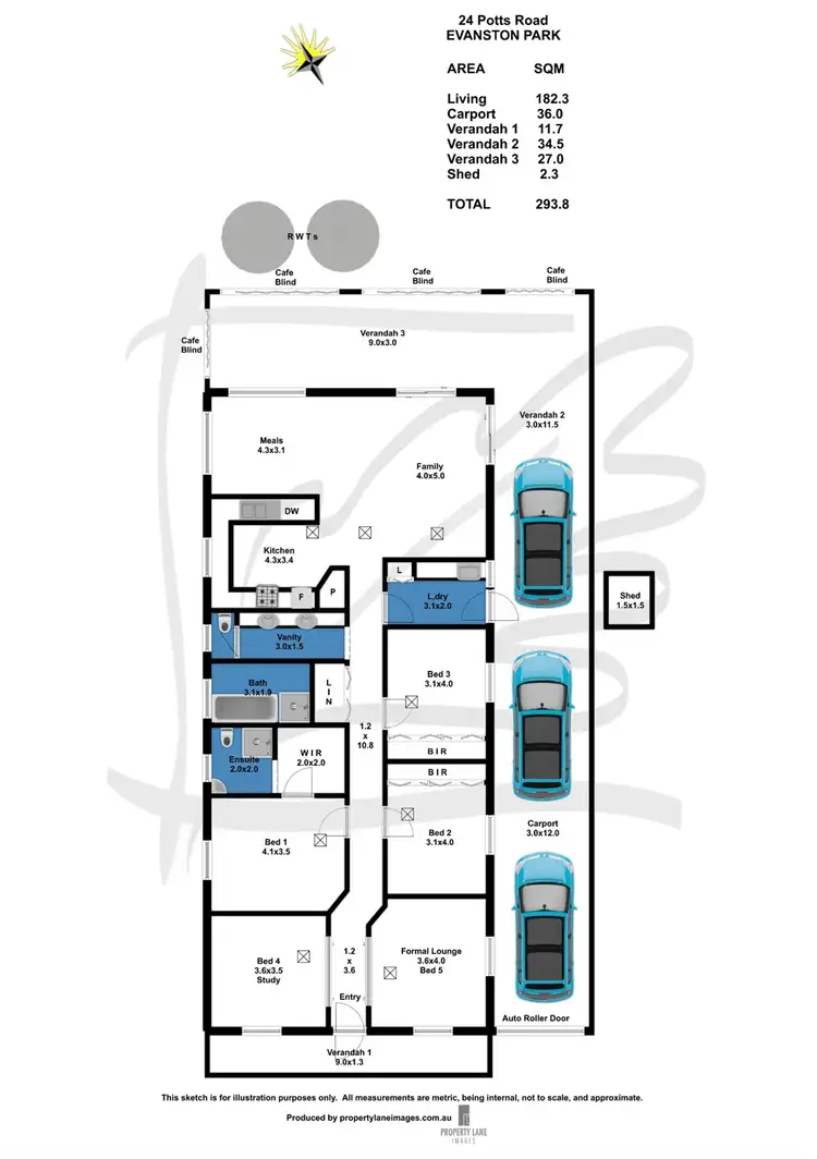 Floorplan of Homely house listing, 24 Potts Road, Evanston Park SA 5116