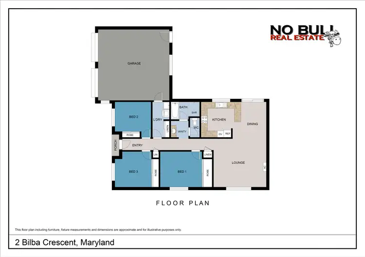 Floorplan of Homely house listing, 2 Bilba Crescent, Maryland NSW 2287