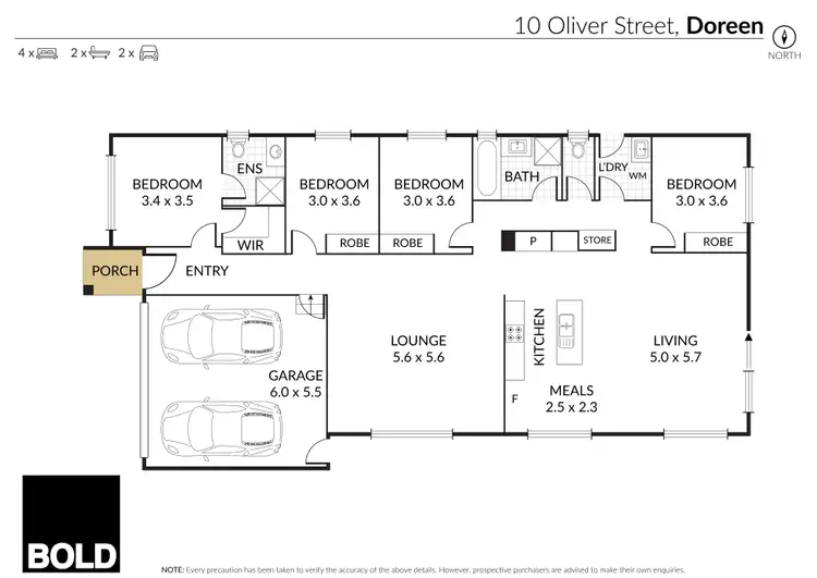Floorplan of Homely house listing, 10 Oliver Street, Doreen VIC 3754