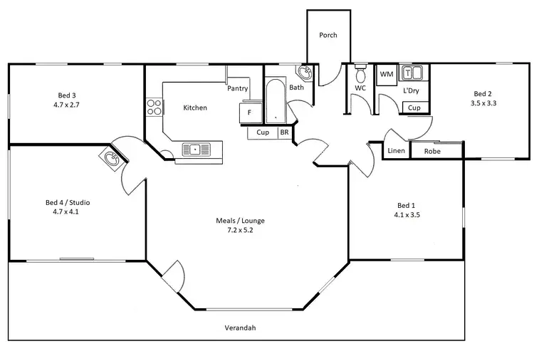 Floorplan of Homely house listing, 36 STOCKYARD HILL ROAD, Delamere SA 5204