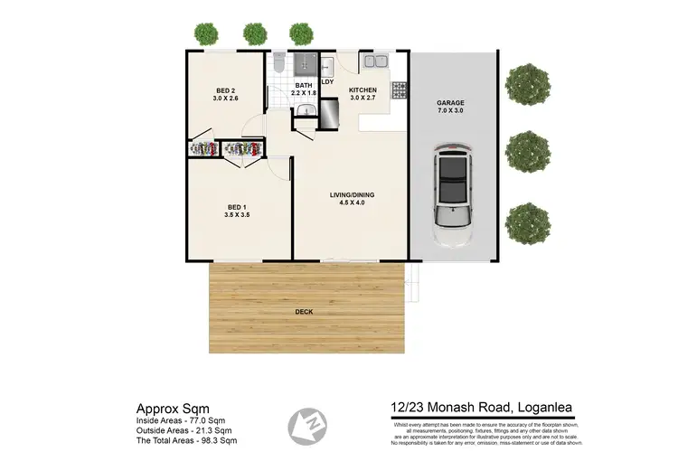 Floorplan of Homely unit listing, 12/23 Monash Road, Loganlea QLD 4131