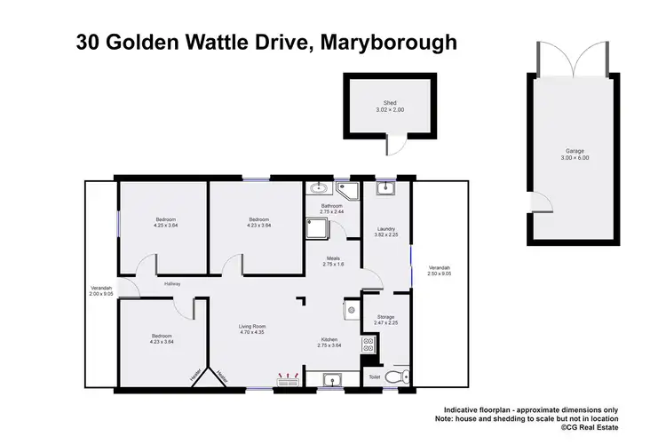 Floorplan of Homely house listing, 30 Golden Wattle Drive, Maryborough VIC 3465
