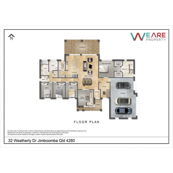 Floorplan of Homely house listing, 32-34 Weatherly Drive, Jimboomba QLD 4280