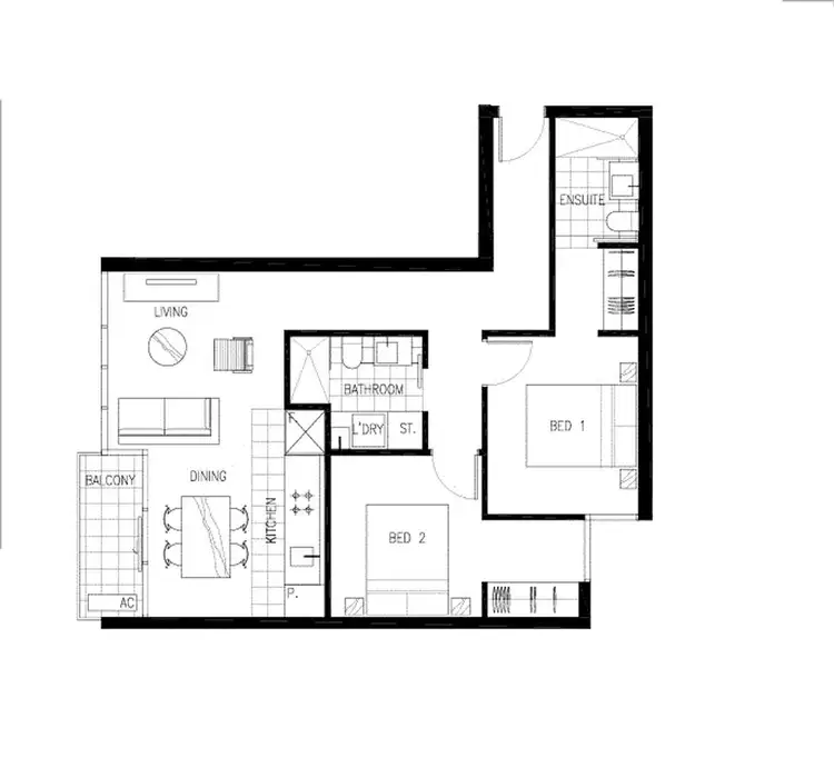 Floorplan of Homely apartment listing, 308/97 FLEMINGTON ROAD, North Melbourne VIC 3051
