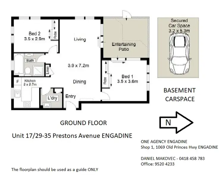 Floorplan of Homely unit listing, 17/29-35 Preston Ave, Engadine NSW 2233