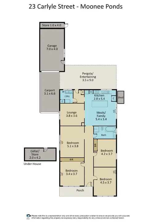 Floorplan of Homely house listing, 23 Carlyle Street, Moonee Ponds VIC 3039