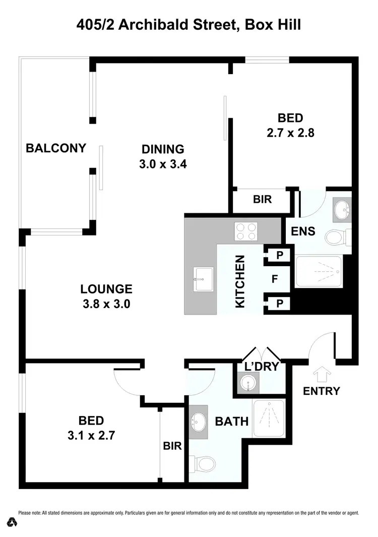 Floorplan of Homely apartment listing, 405/2-4 Archibald Street, Box Hill VIC 3128