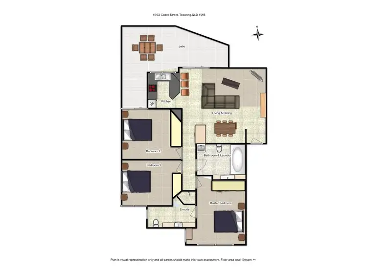 Floorplan of Homely unit listing, 15/32 Cadell St, Toowong QLD 4066