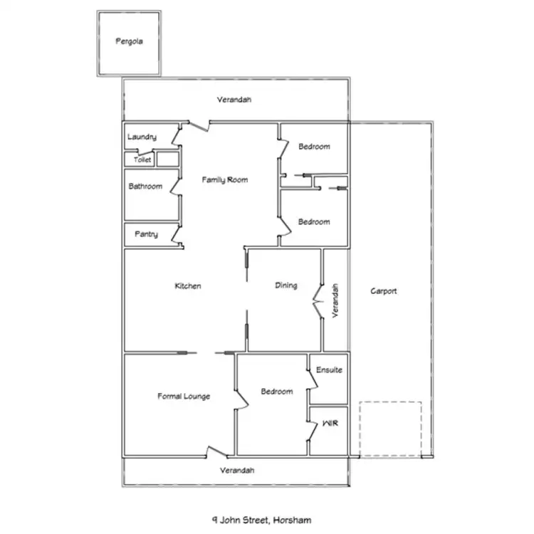 Floorplan of Homely house listing, 9 John Street, Horsham VIC 3400