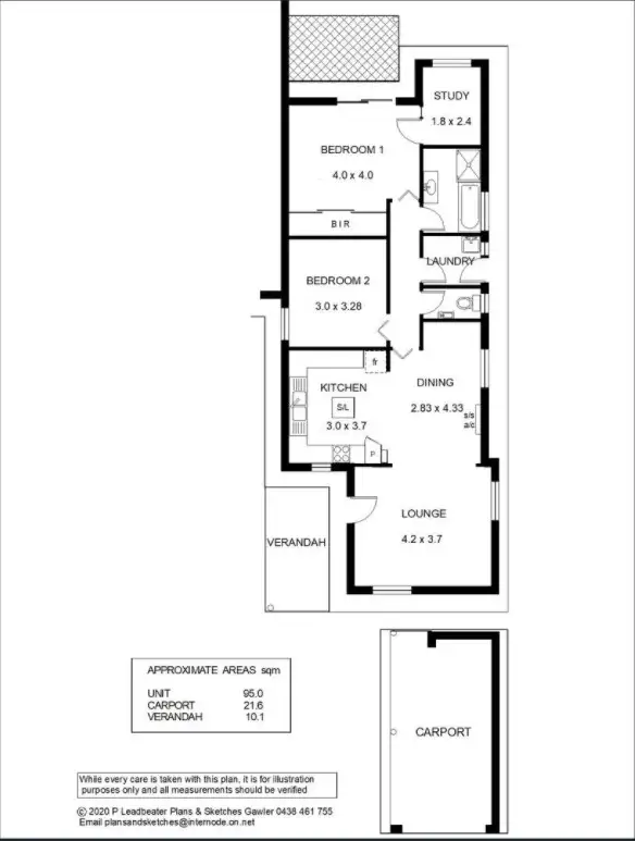 Floorplan of Homely unit listing, 1 Scholz Avenue, Nuriootpa SA 5355