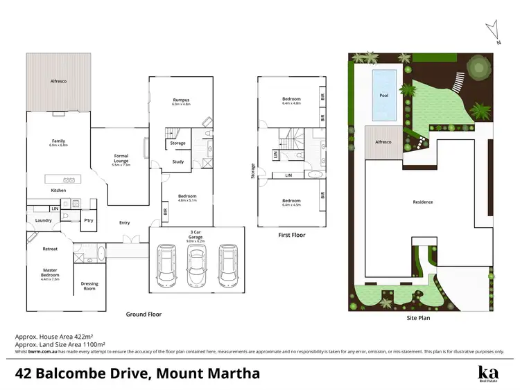 Floorplan of Homely house listing, 42 Balcombe Drive, Mount Martha VIC 3934