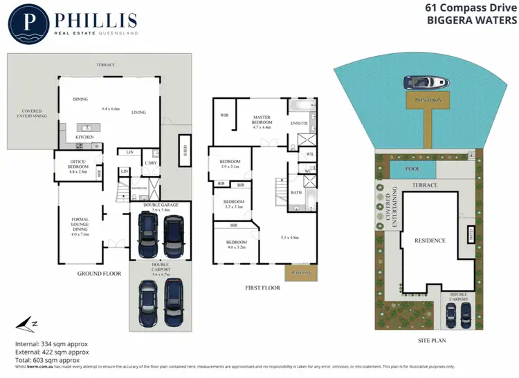 Floorplan of Homely house listing, 61 Compass Drive, Biggera Waters QLD 4216