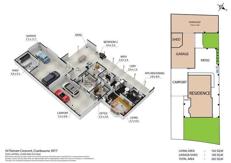 Floorplan of Homely house listing, 54 Toirram Crescent, Cranbourne VIC 3977