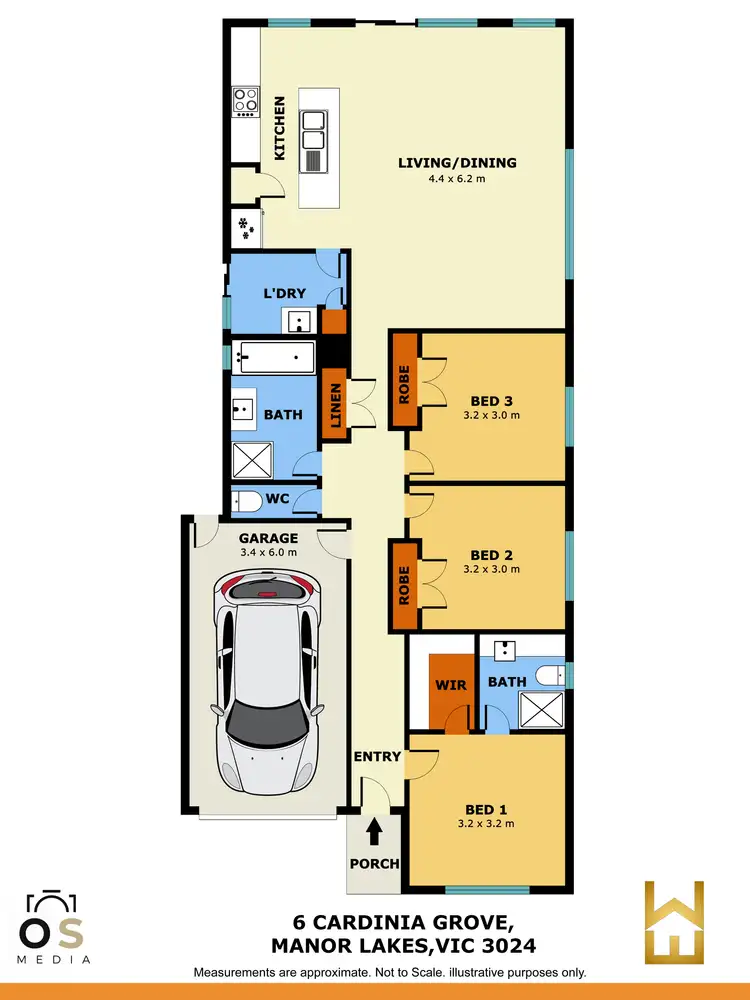 Floorplan of Homely house listing, 6 Cardinia Grove, Manor Lakes VIC 3024