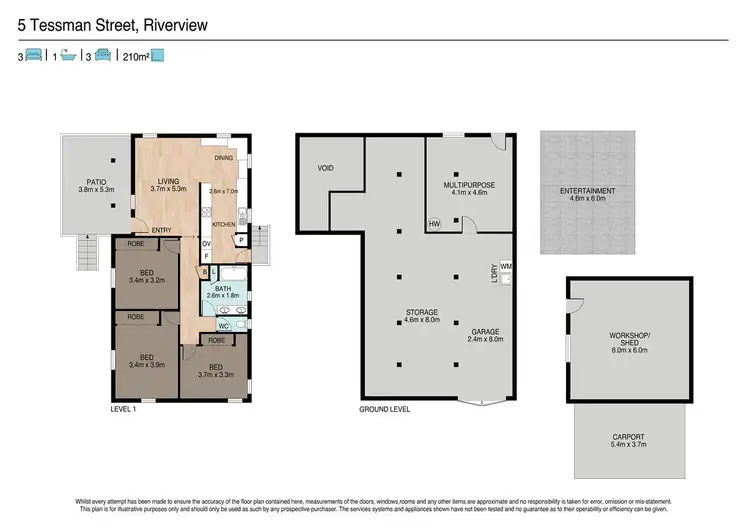 Floorplan of Homely house listing, 5 Tessman Street, Riverview QLD 4303