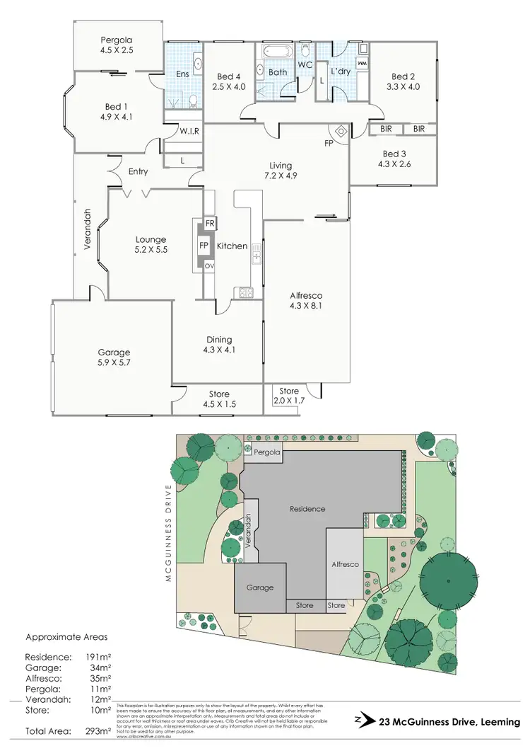 Floorplan of Homely house listing, 23 McGuiness Drive, Leeming WA 6149