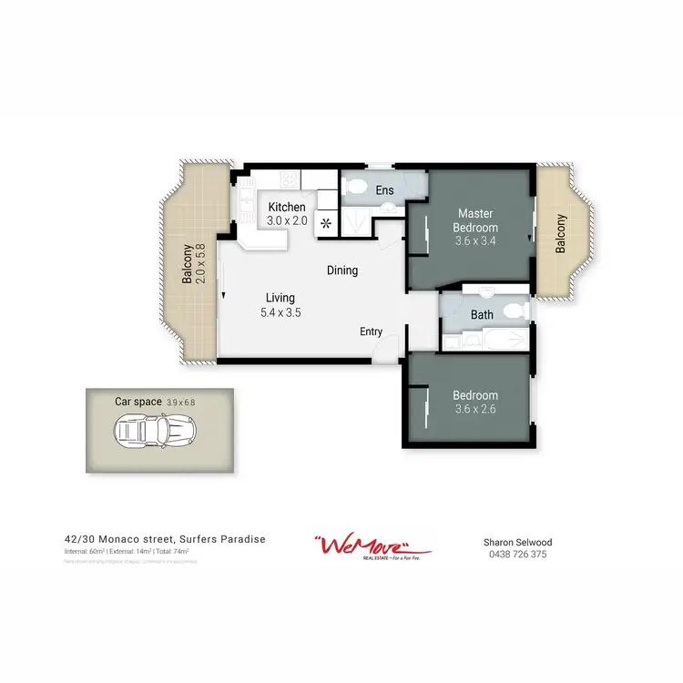 Floorplan of Homely apartment listing, 42/30-32 Monaco Street, Surfers Paradise QLD 4217