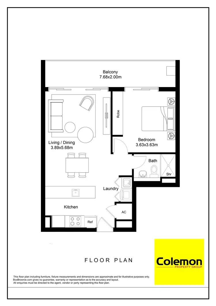 Floorplan of Homely apartment listing, 1407/11 Charles St, Canterbury NSW 2193