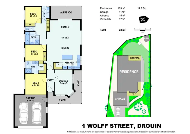 Floorplan of Homely house listing, 1 Wolff Street, Drouin VIC 3818