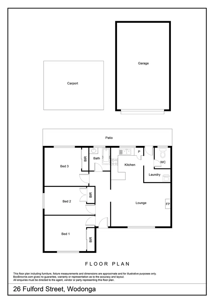 Floorplan of Homely house listing, 26 Fulford St, Wodonga VIC 3690