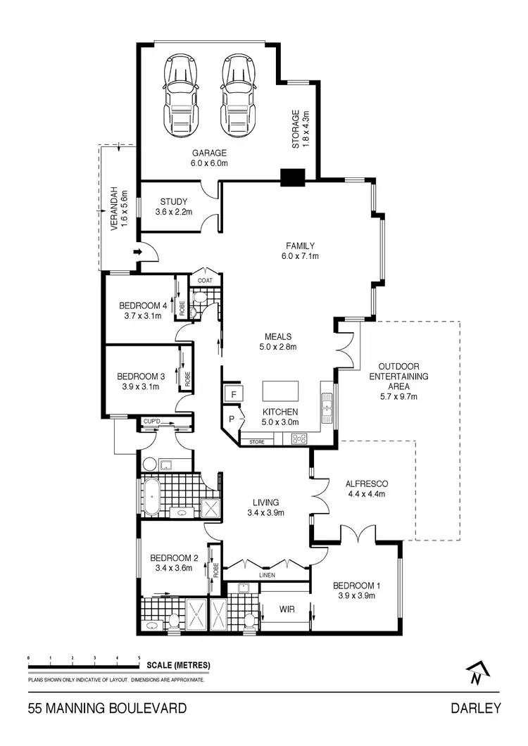 Floorplan of Homely house listing, 55 Manning Boulevard, Darley VIC 3340