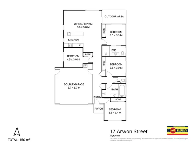 Floorplan of Homely house listing, 17 Arwon Street, Wyreema QLD 4352