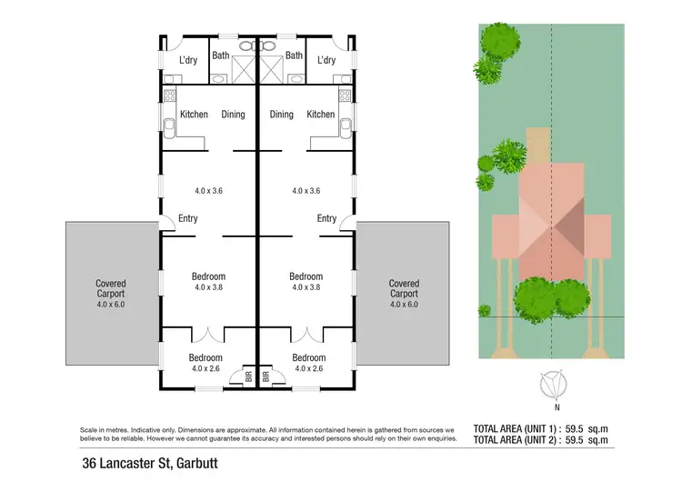 Floorplan of Homely semi-detached listing, 36 Lancaster Street, Garbutt QLD 4814