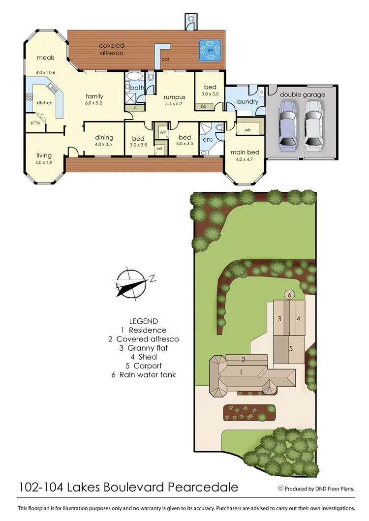 Floorplan of Homely rural property listing, 102-104 Lakes Boulevard, Pearcedale VIC 3912