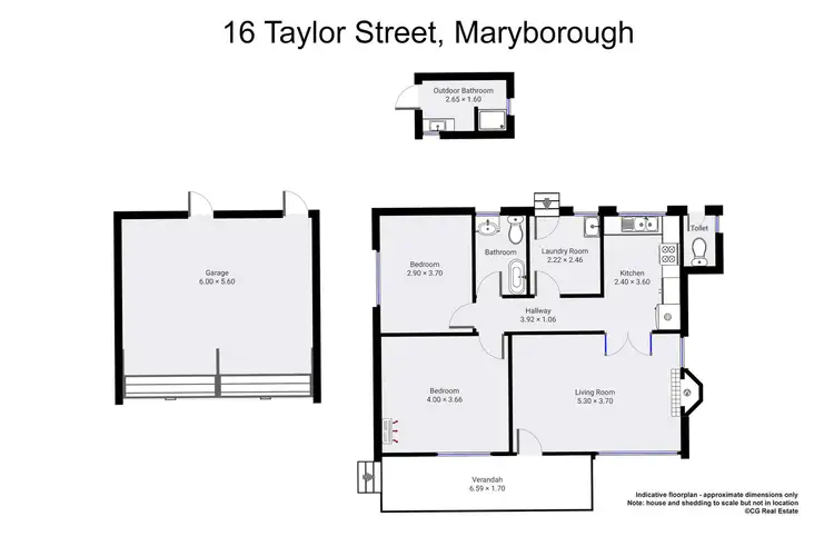 Floorplan of Homely house listing, 16 Taylor Street, Maryborough VIC 3465