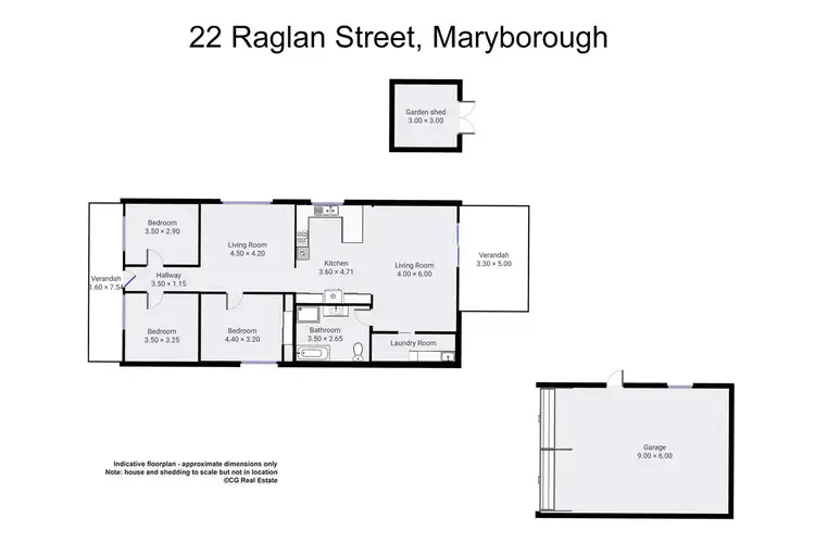 Floorplan of Homely house listing, 22 Raglan Street, Maryborough VIC 3465