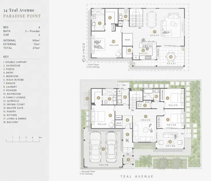 Floorplan of Homely house listing, 34 Teal Avenue, Paradise Point QLD 4216