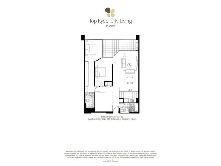 Floorplan of Homely apartment listing, Unit 602E/5 Pope Street, Ryde NSW 2112