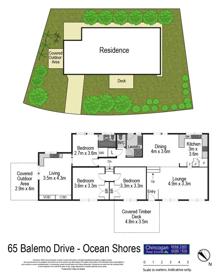 Floorplan of Homely house listing, 65 Balemo Drive, Ocean Shores NSW 2483