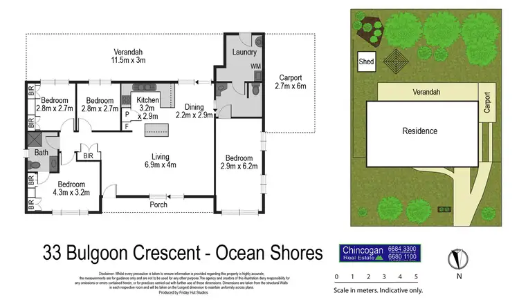 Floorplan of Homely house listing, 33 Bulgoon Crescent, Ocean Shores NSW 2483