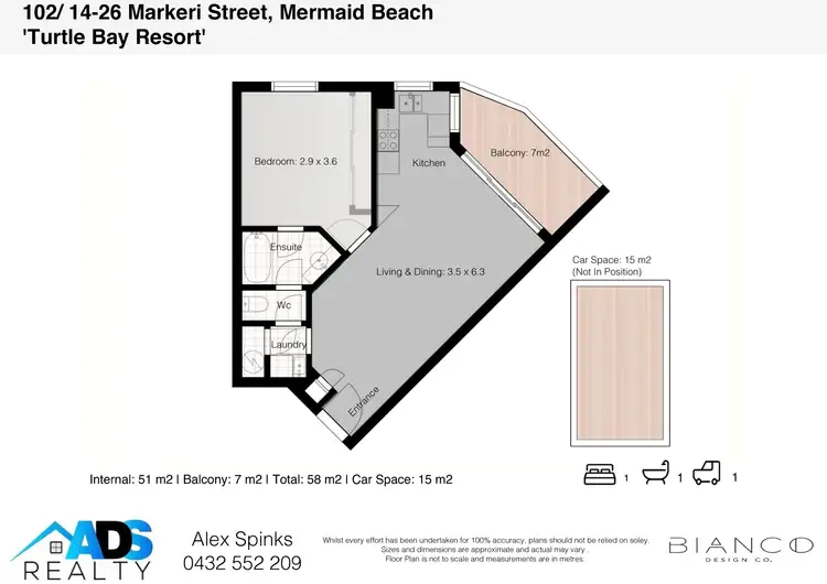 Floorplan of Homely apartment listing, 102/14-26 Markeri Street, Mermaid Beach QLD 4218